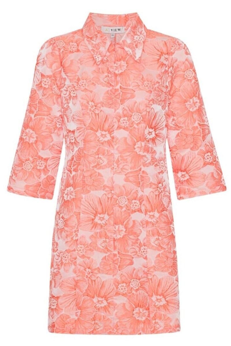 A-View - Kjole - Stinne Dress - Coral Orange
