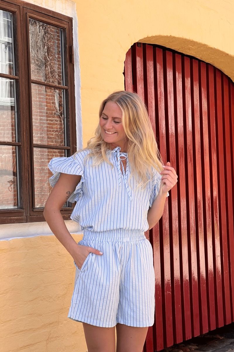 A-View - Top - Bell Top - Blue