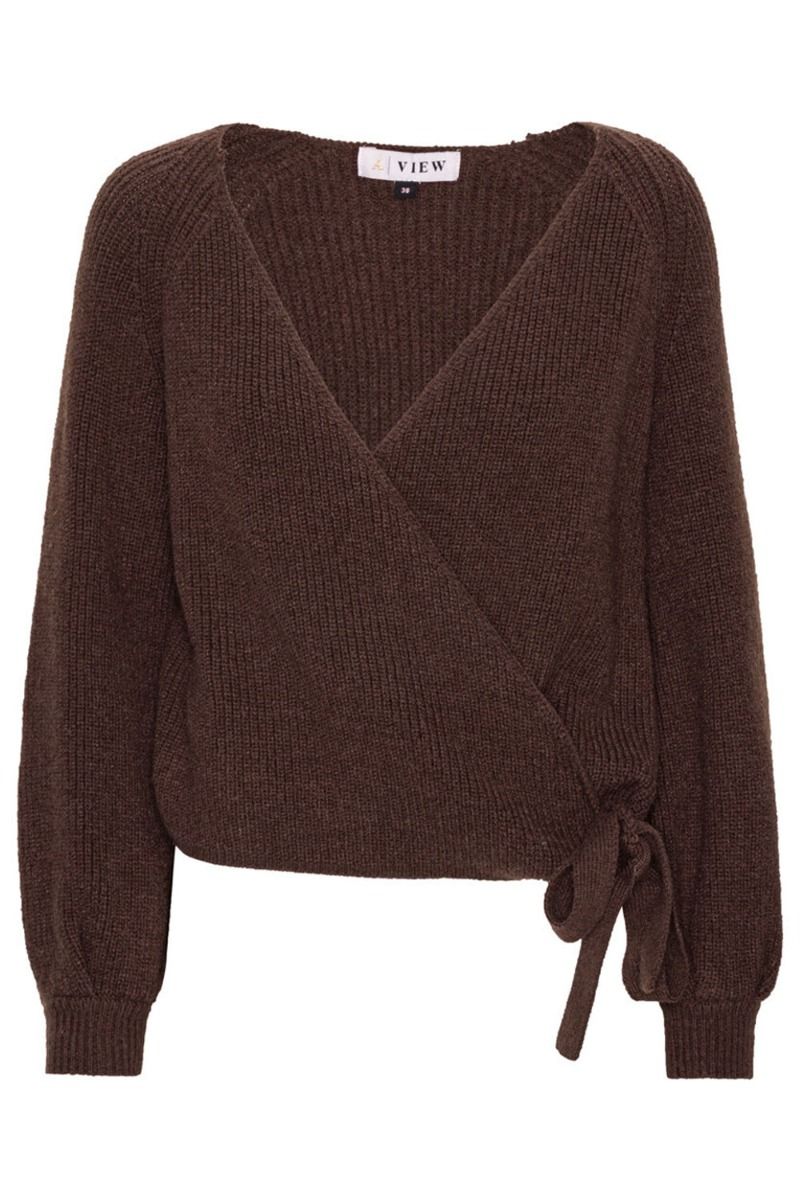 A-View - Strik - Paris Wrap Cardigan - Brown