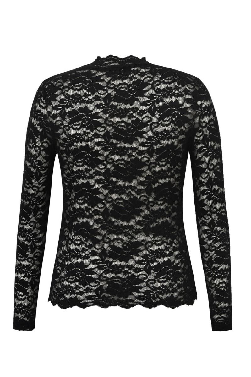 A-View - Bluse - Flora Lace Blouse - Black