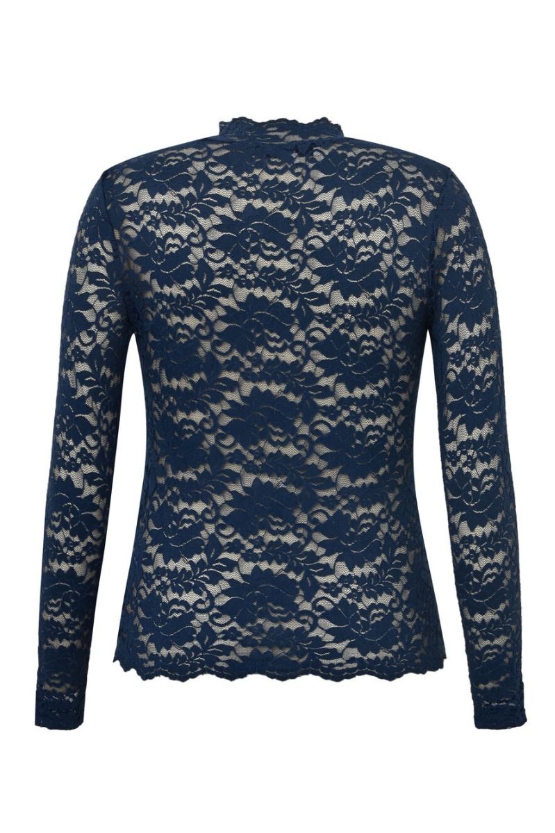 A-View - Bluse - Flora Lace Blouse - Navy