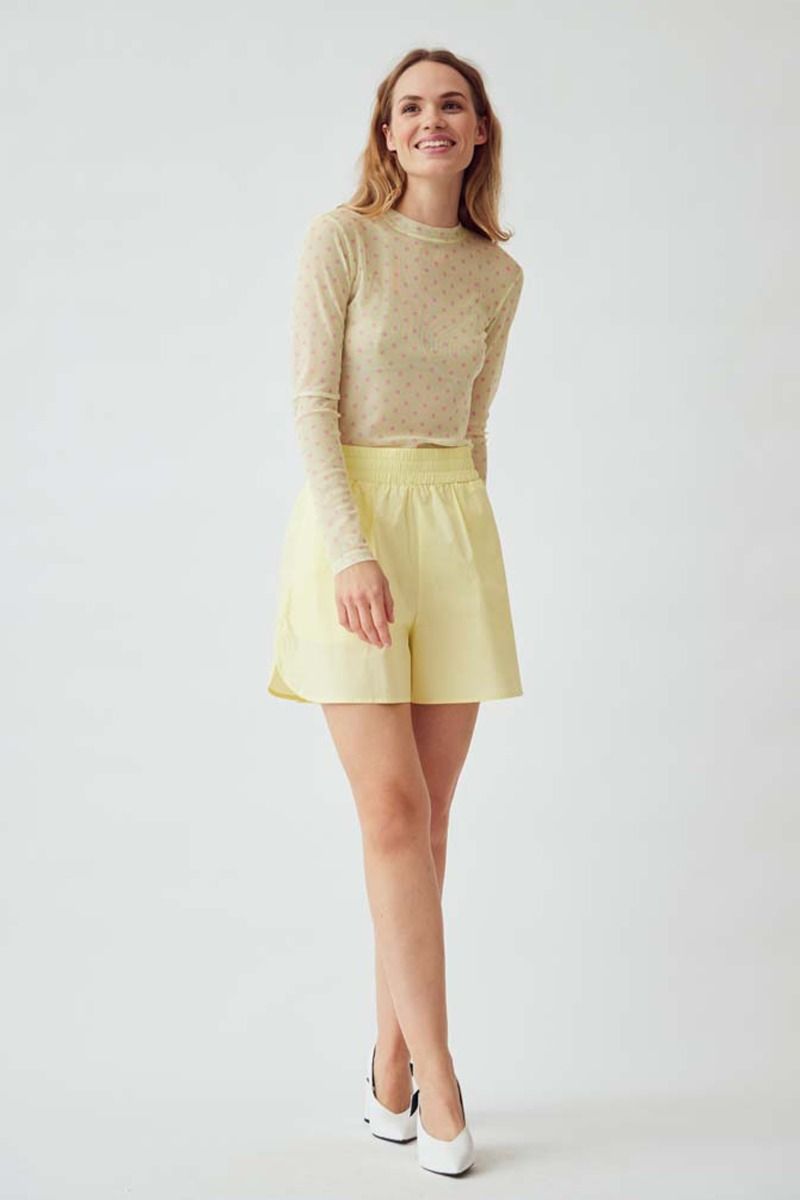 A-View - Bluse - Silke Mesh Blouse - Yellow 