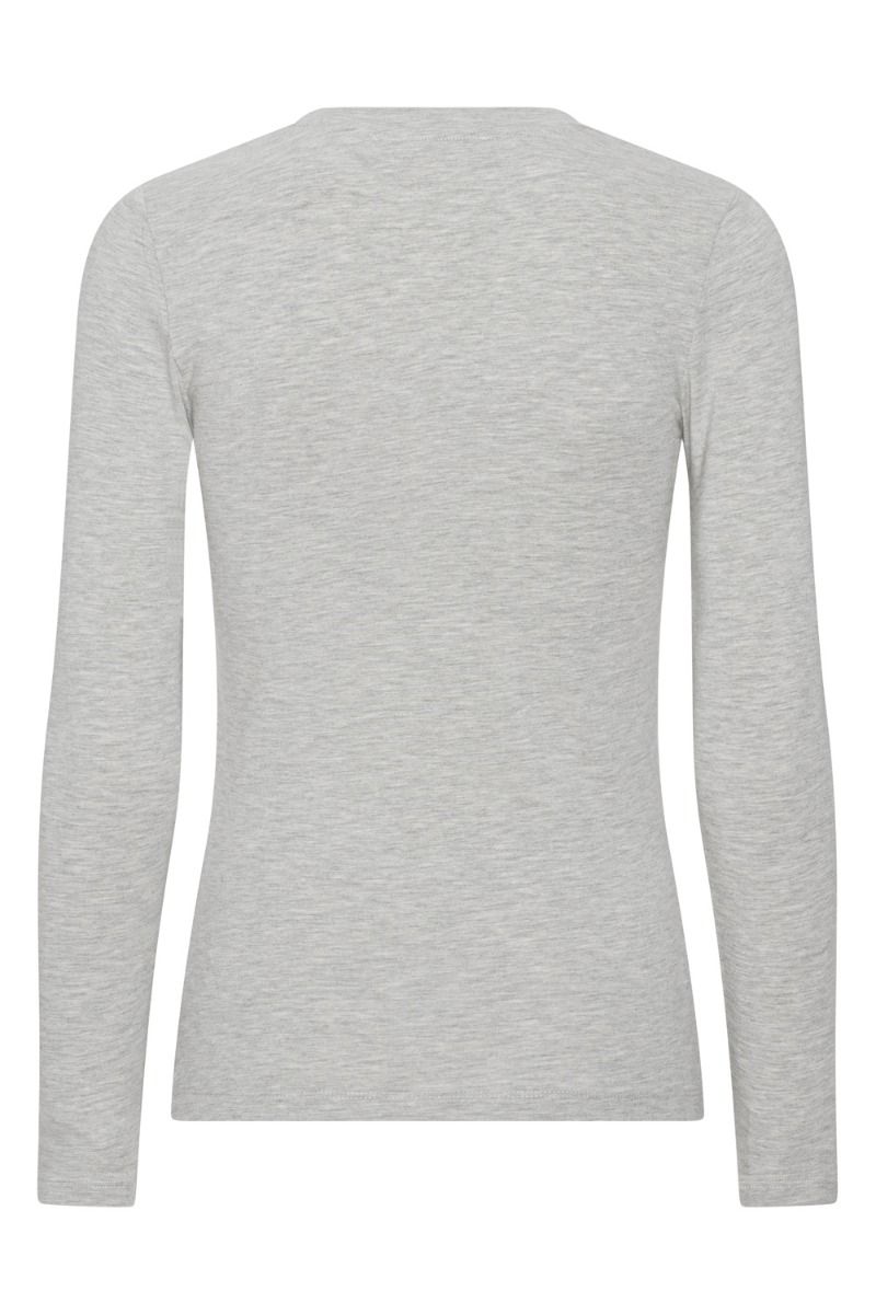 A-View - Bluse - Stabil Top l/s - Light Grey Melange
