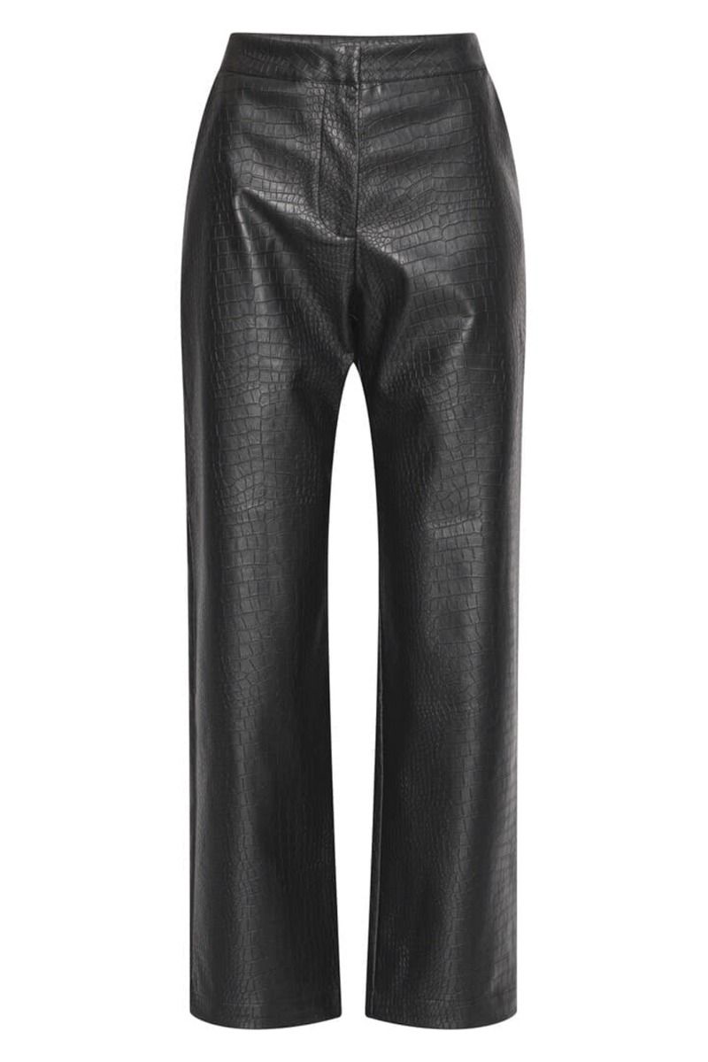 A-View - Bukser - Gelika Croco Pant - Black