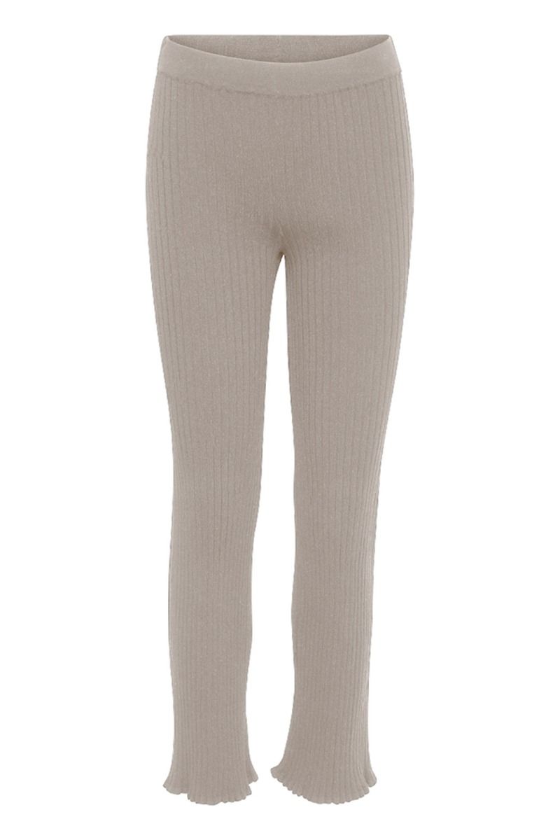 A-View - Bukser - Miro Knit Pant - White Pepper