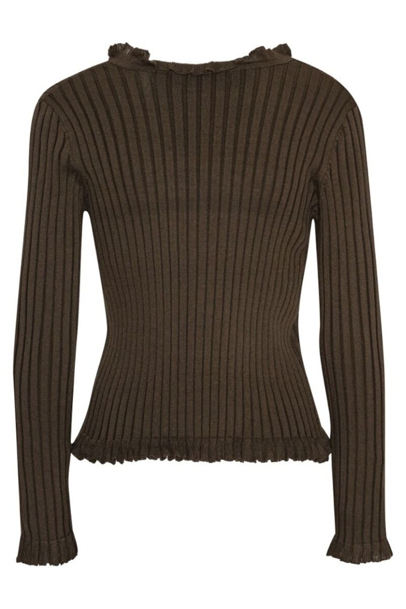 A-View - Cardigan - Fabian Tie Cardigan - Brown