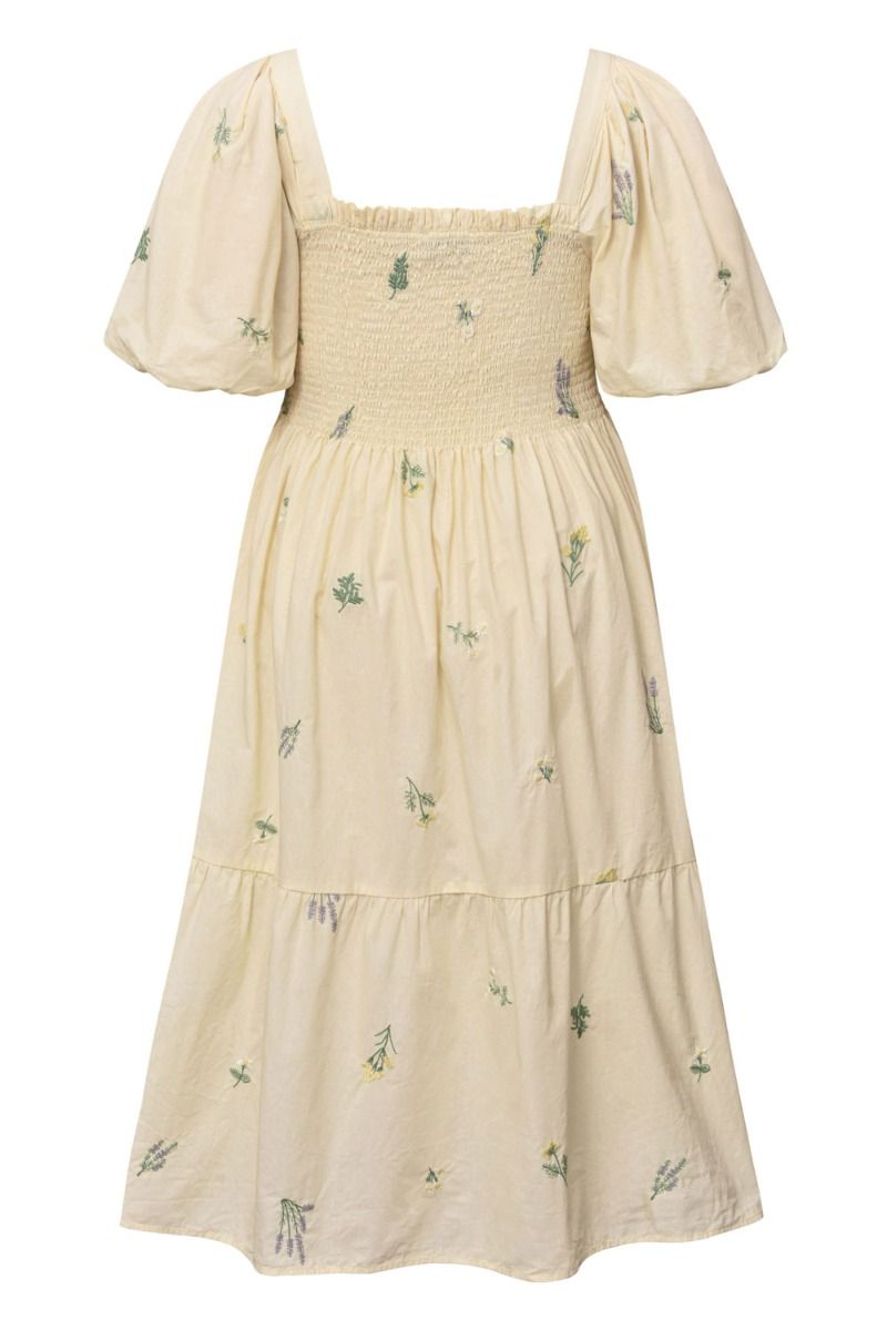 A-View - Kjole - Cheri Dress - Beige/Yellow 