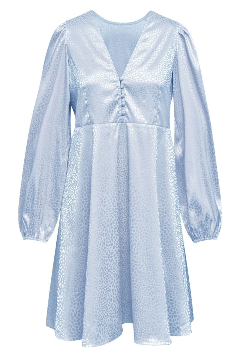 A-View - Kjole - Enitta Short LS Dress - Light Blue