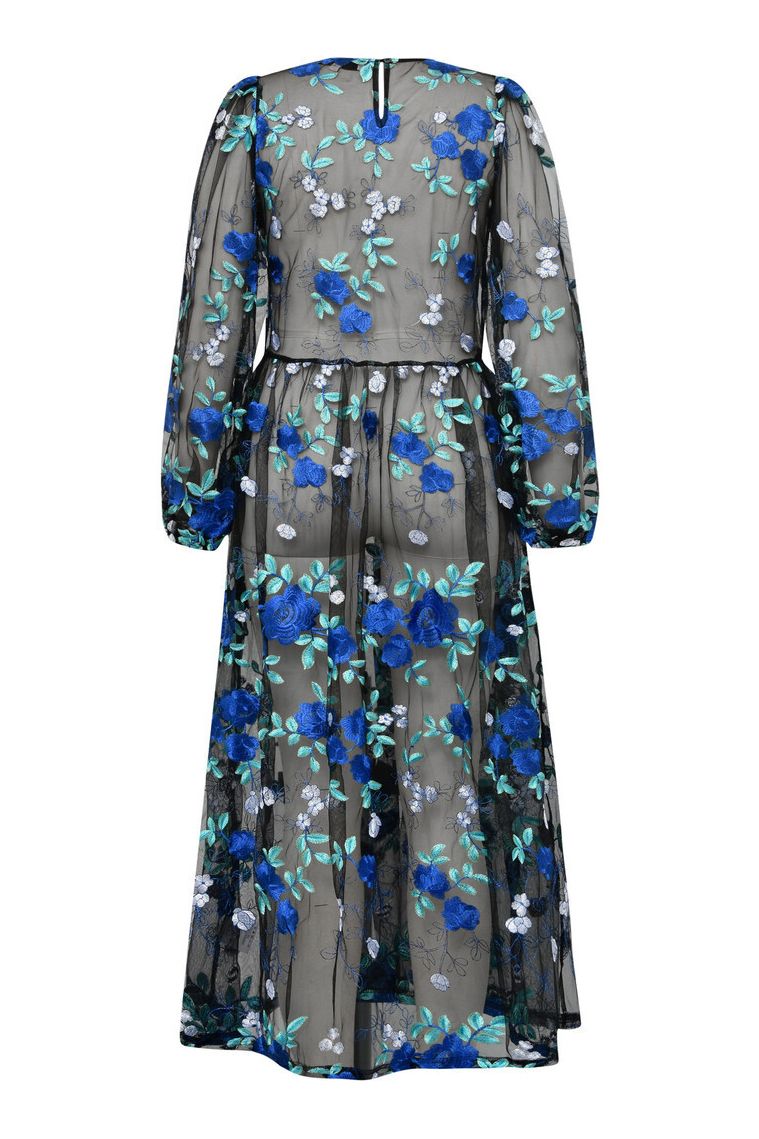 A-View - Kjole - Fuschia Dress - Black/Blue