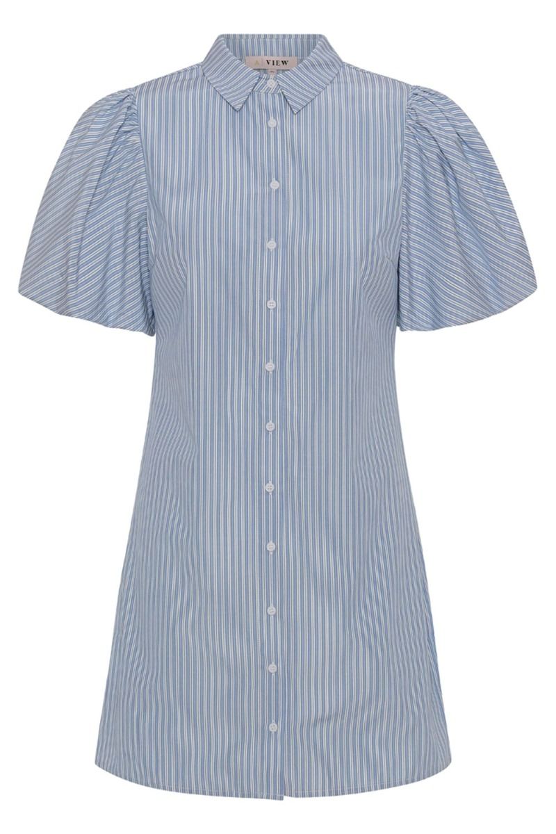 A-View - Kjole - Lona Stripe Dress - Blue