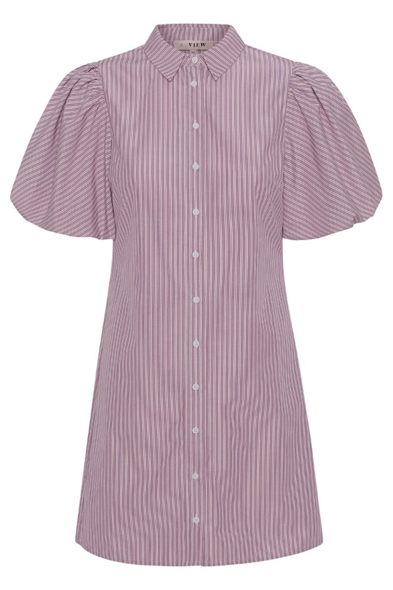 A-View - Kjole - Lona Stripe Dress - Lavendel