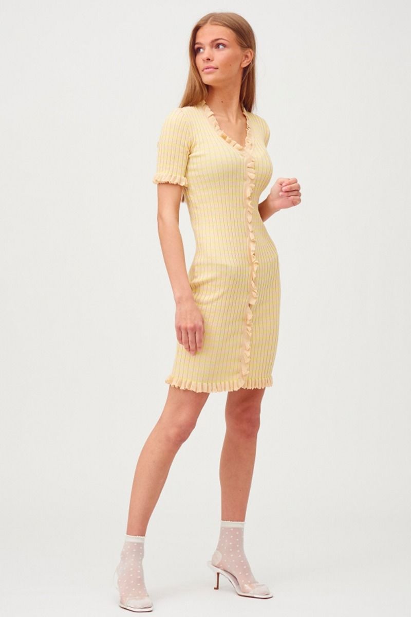 A-View - Kjole - Sabia Dress - Beige/yellow