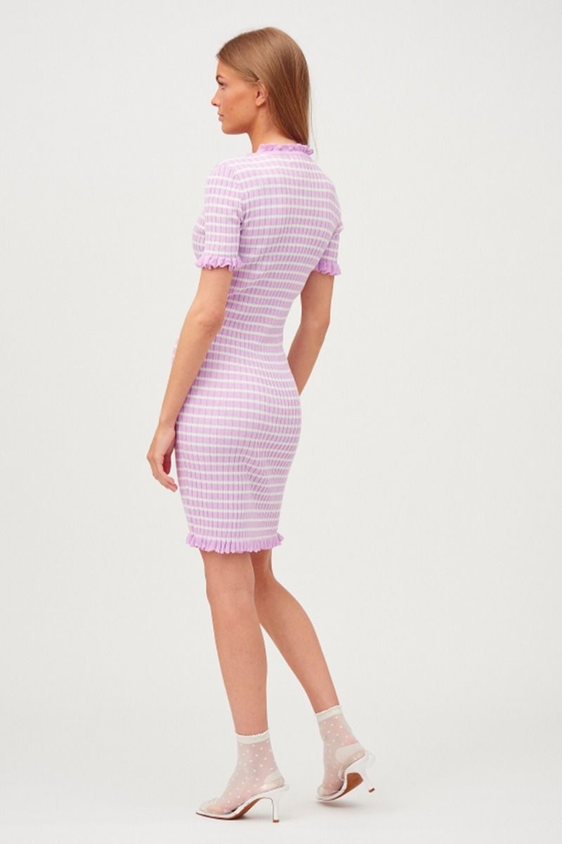 A-View - Kjole - Sabia Dress - Lavender/Off White