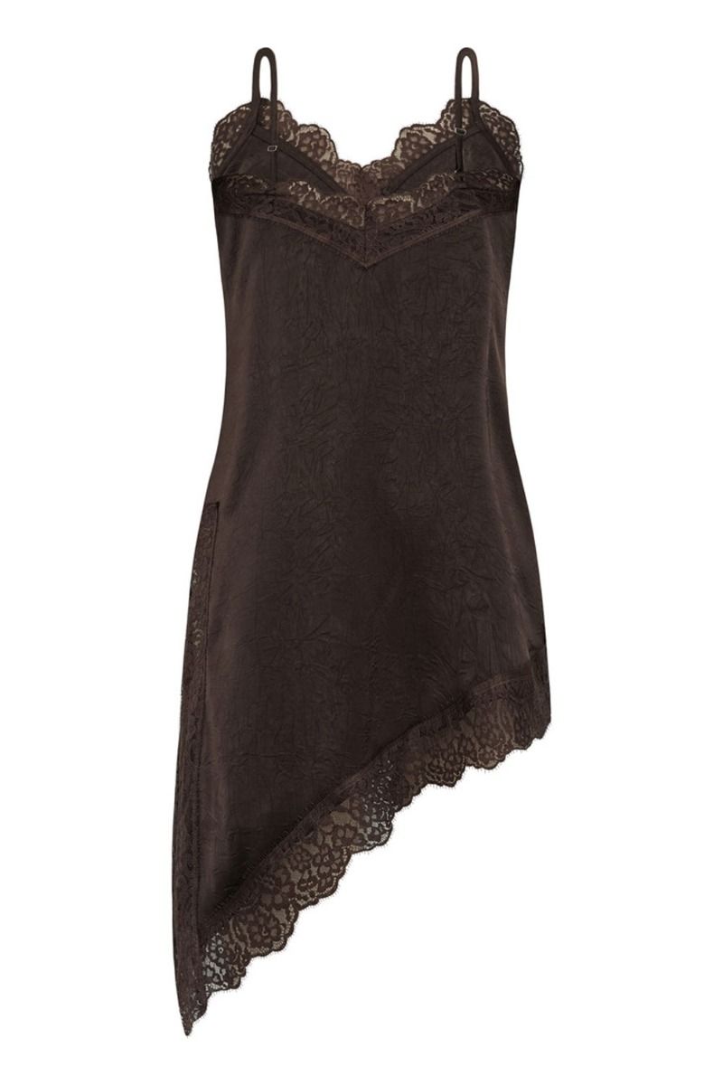 A-View - Kjole - Sinda Lace Dress - Dark brown 
