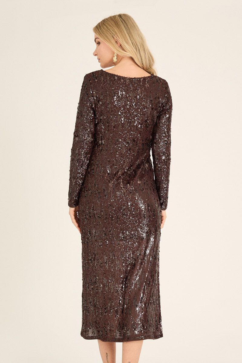 A-View - Kjole - Valerie Dress - Dark brown 