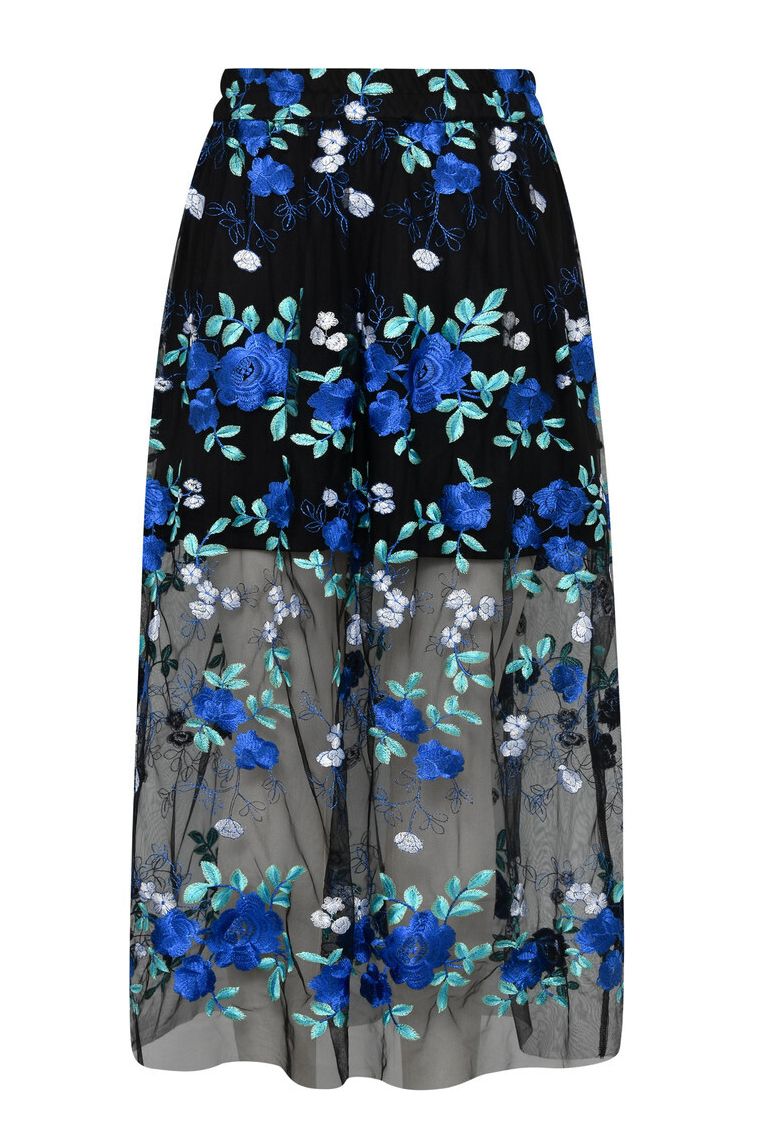 A-View - Nederdel - Fuschia Skirt - Black/Blue