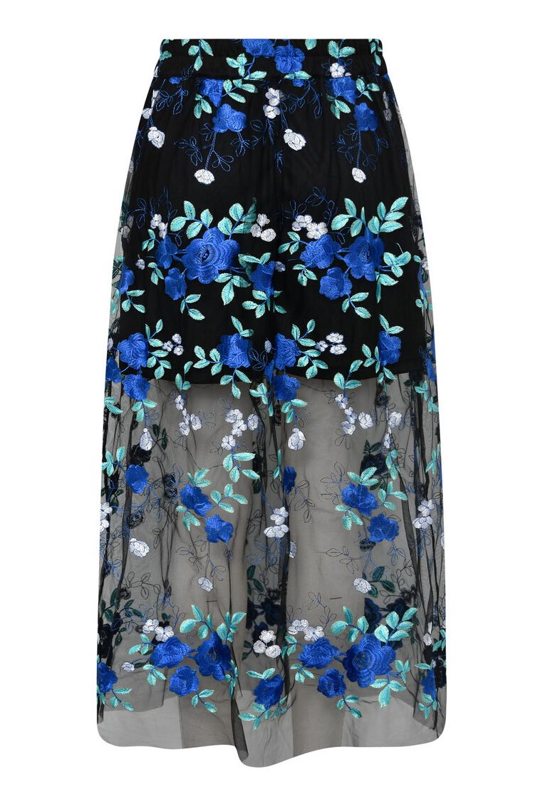 A-View - Nederdel - Fuschia Skirt - Black/Blue