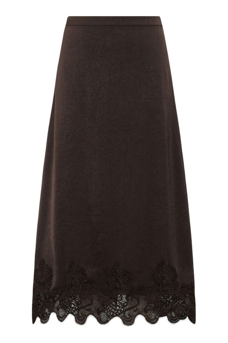 A-View - Nederdel - Sinda Lace Skirt - Dark Brown