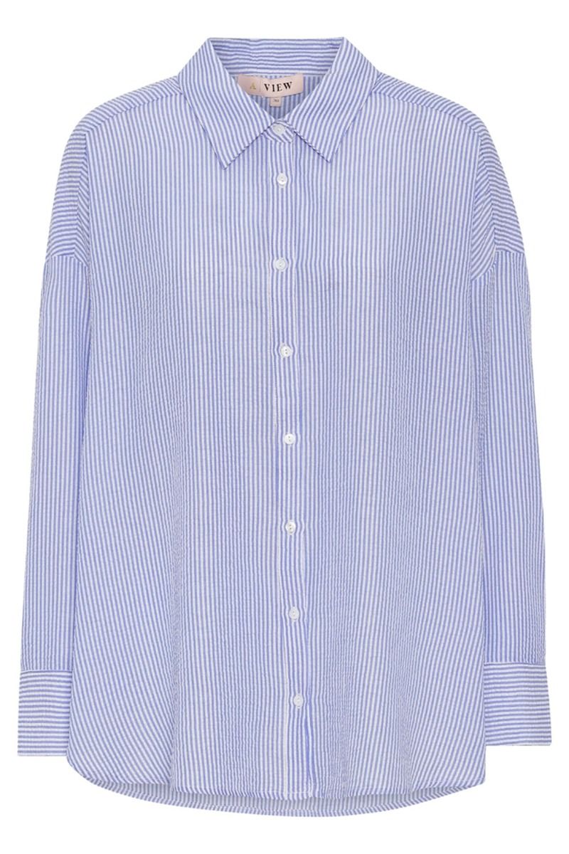 A-View - Skjorte - Sonja Shirt - Blue/white