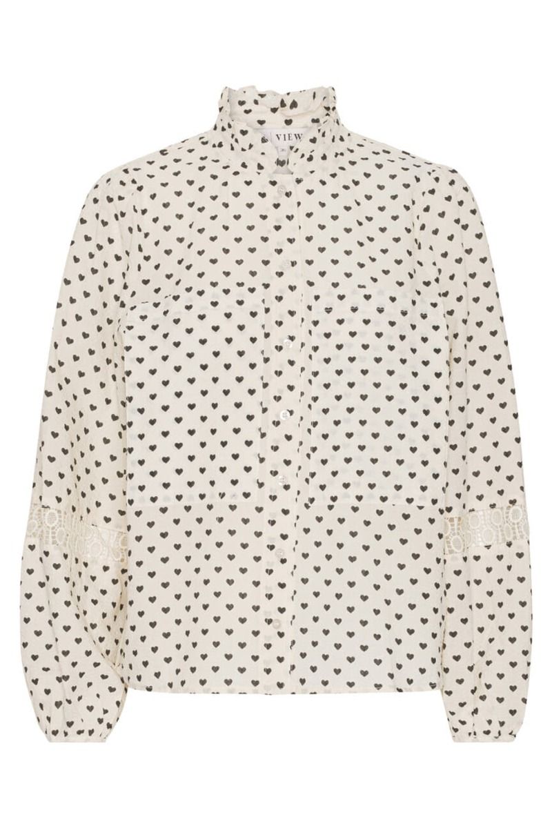 A-View - skjorte - Tiffany Heart Shirt - Off White