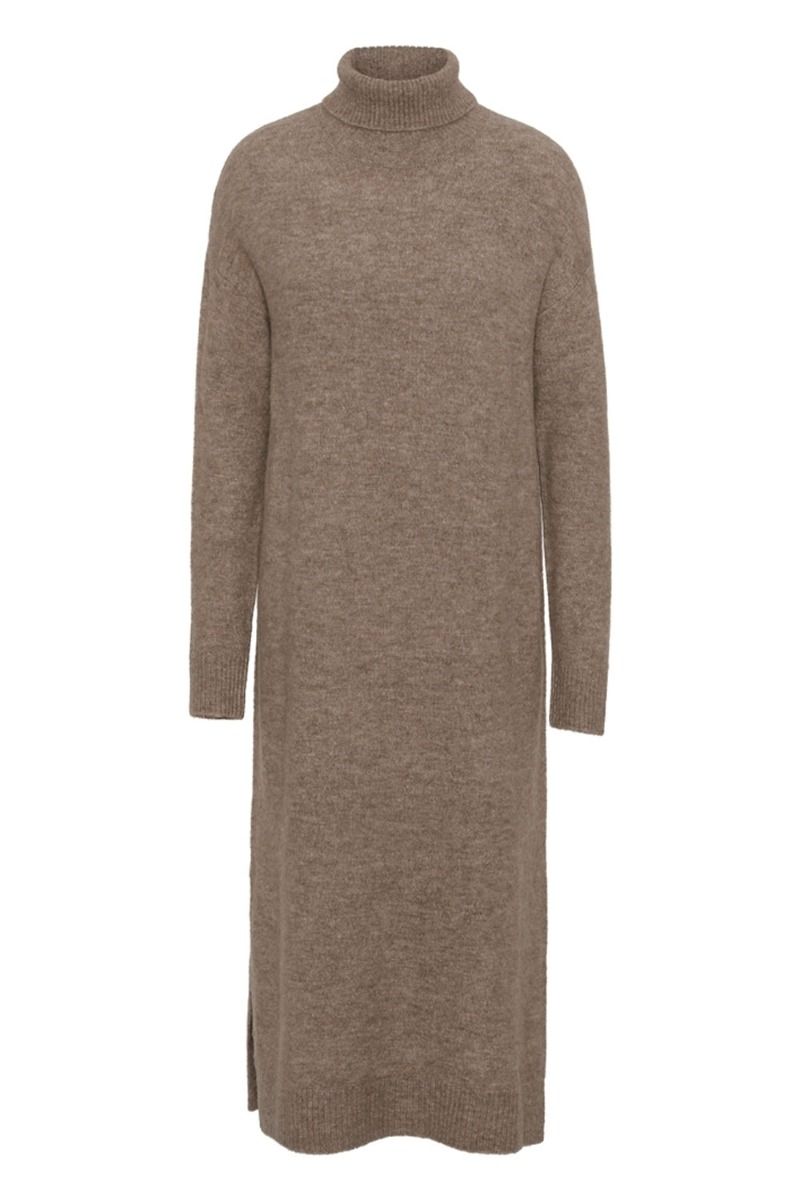 A-View - Strik - Penny Knit Dress - Camel