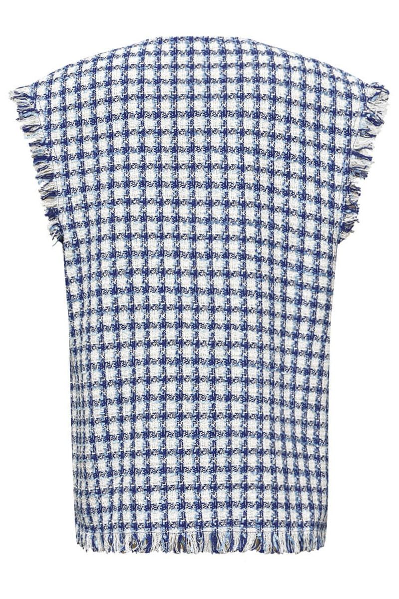 A-View - Vest - Dora Vest - White With Blue