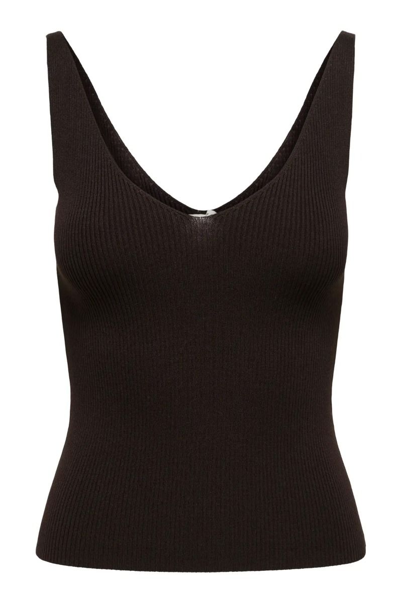 JDY - Nanna S/L Top Knit - Chocolate Torte