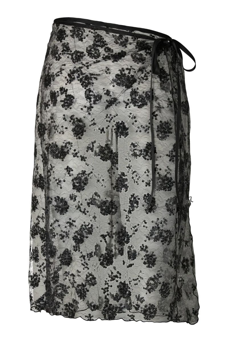 Pieces - Nederdel - Natasja Lace Sarong - Black