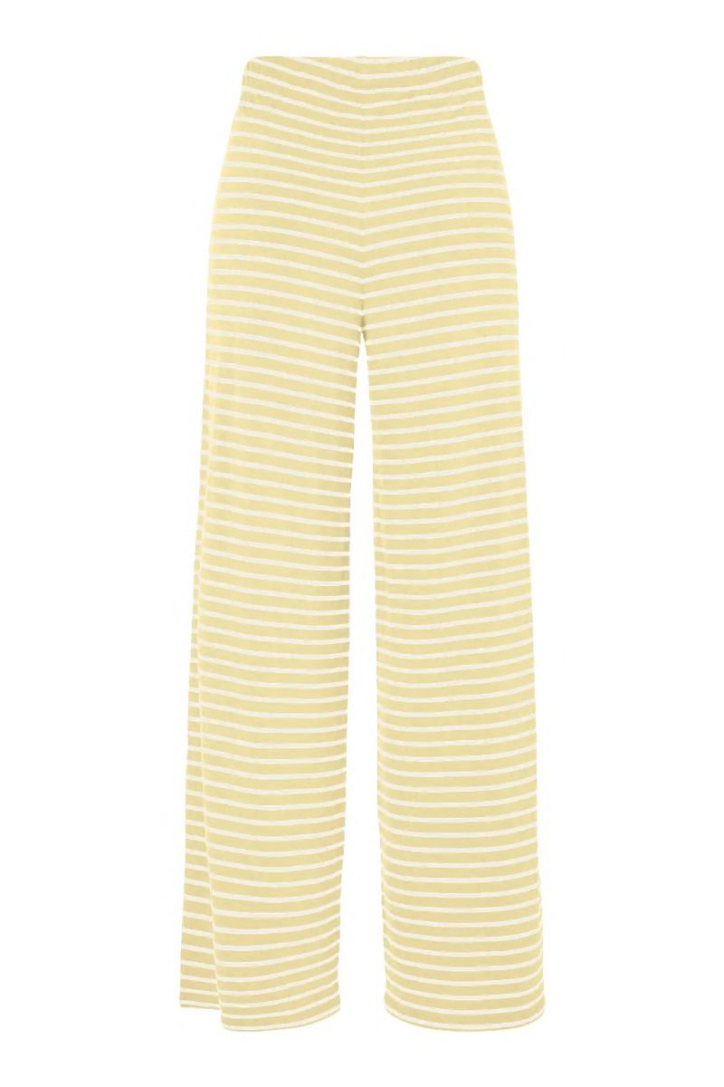 Pieces - Bukser - Monique MW Wide Pants - French Vanilla Coconut milk