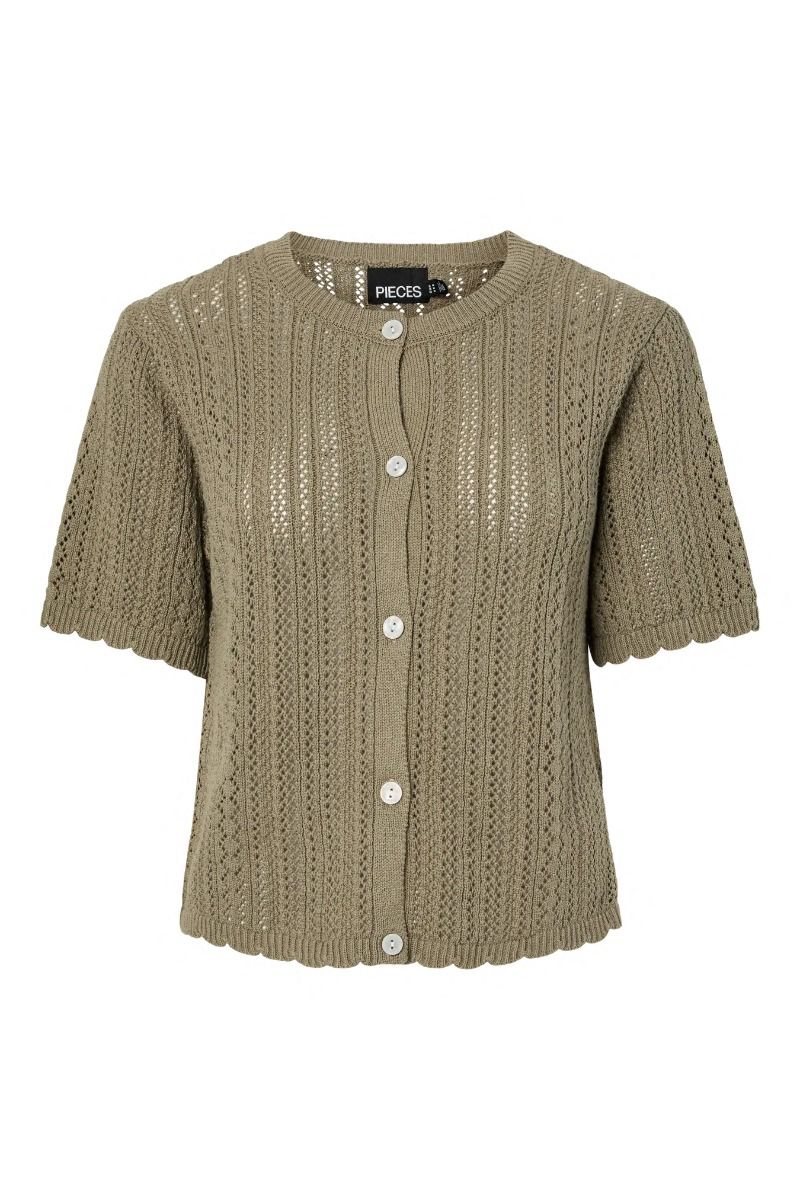 Pieces - Top - Nuka SS O-Neck Knit Cardigan - Overland Trek