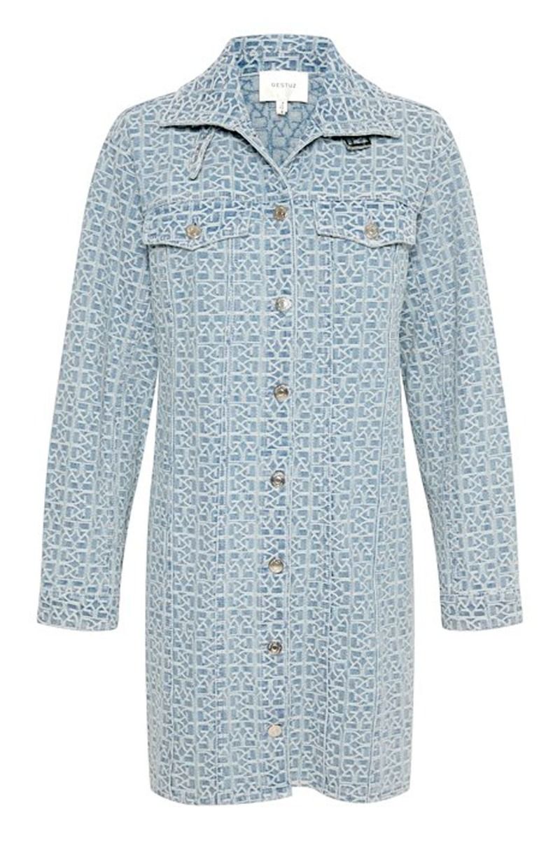 Gestuz - Kjole - NilaGZ Dress - Iceblue Logo