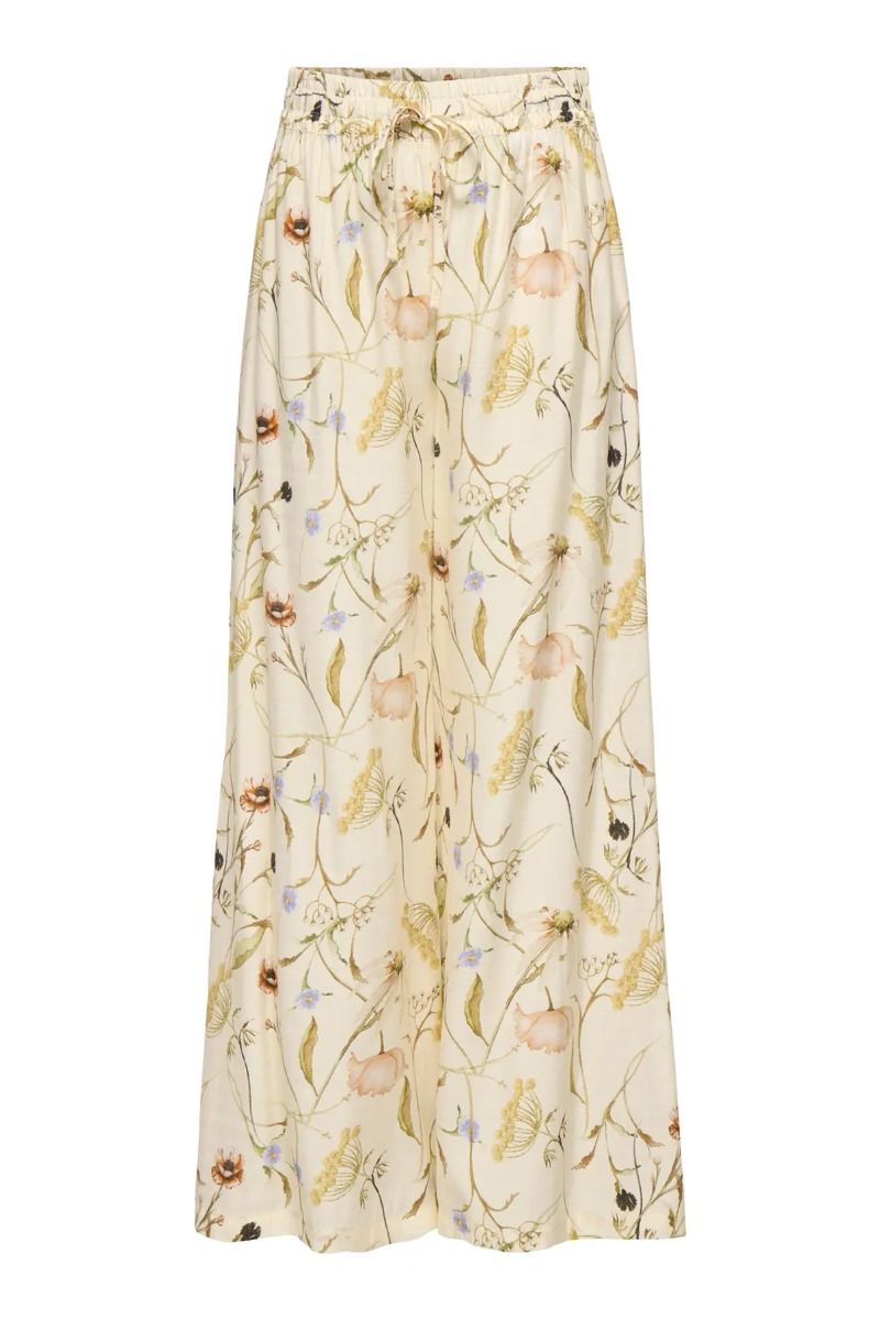 JDY - Bukser - Ace Life MW Palazzo Pant - Pristine/Meadow Flowers (Levering midt april)