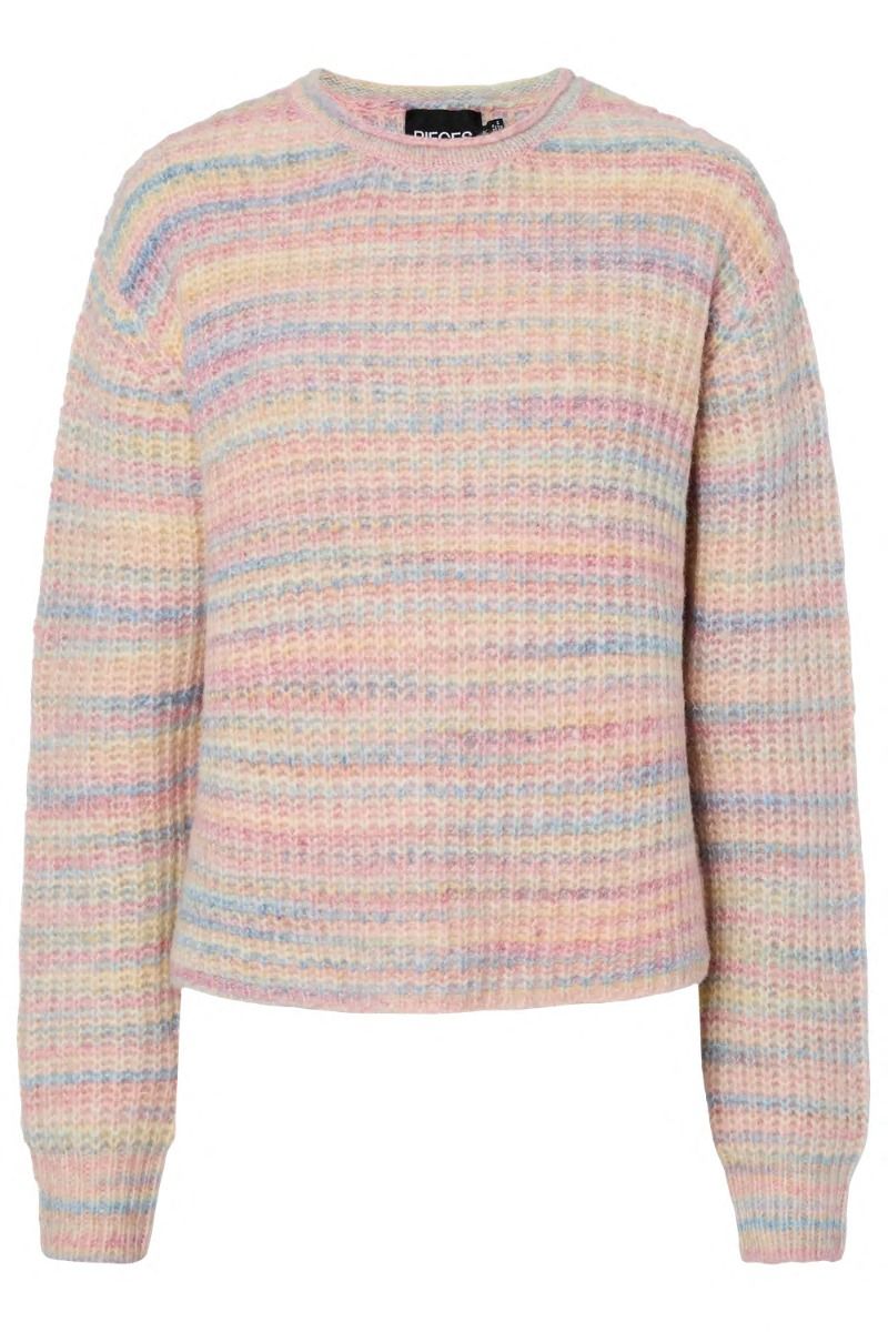 Pieces - Strik - Pc Demi Ls O Neck Knit - Lavender