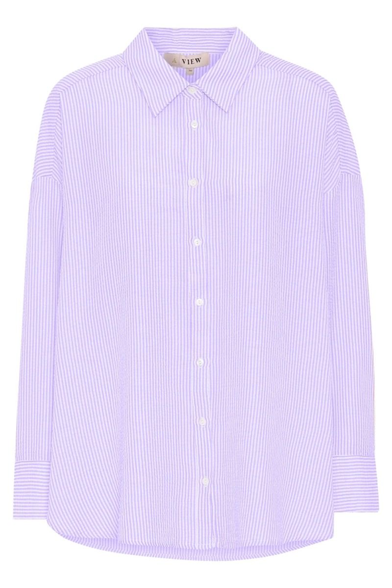A-View - Skjorte - Sonja Shirt - Purple/White