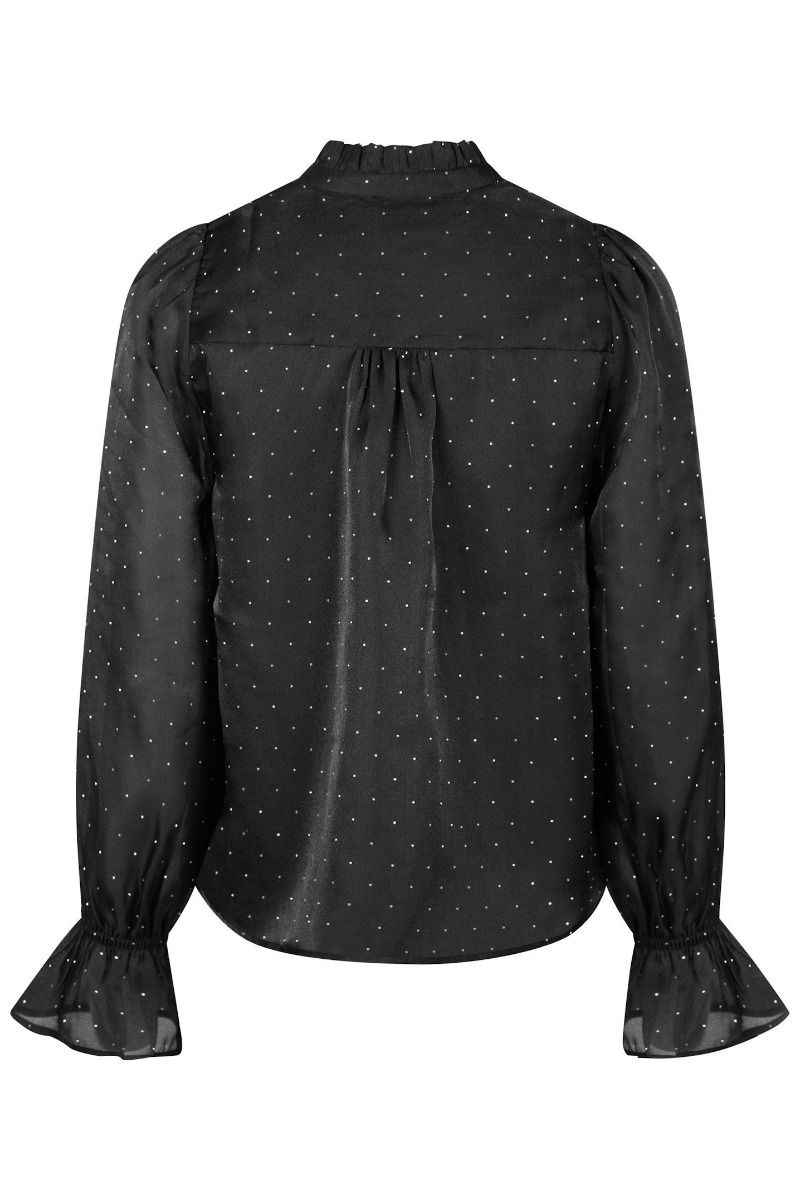 Neo Noir - Bluse - Amara Bedazzled Blouse - Black