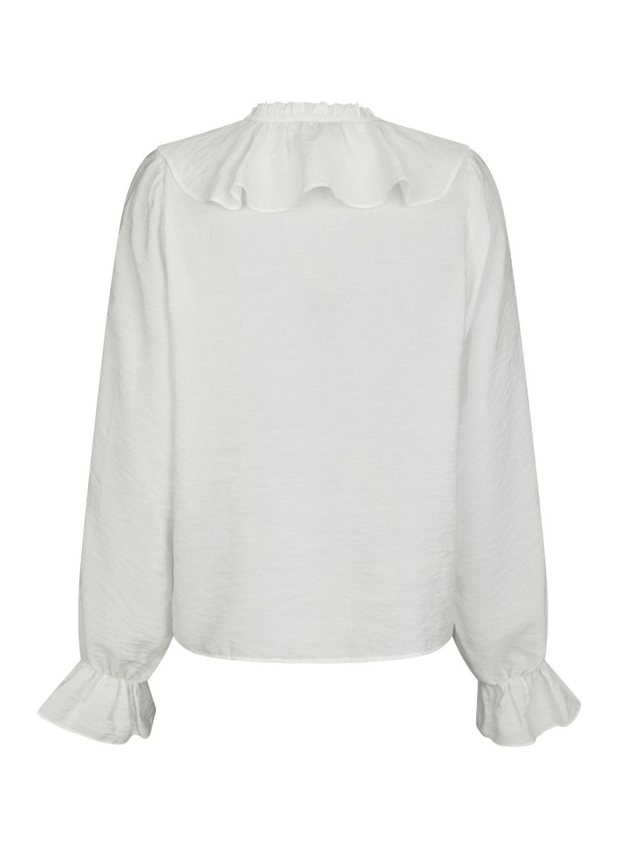 Neo Noir - Bluse - Aminea Ruffle Blouse - White