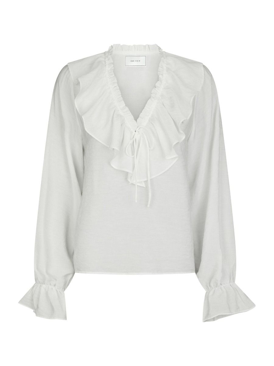Neo Noir - Bluse - Aminea Ruffle Blouse - White