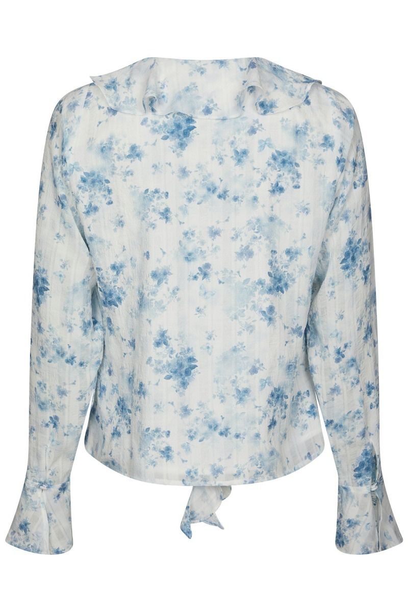 Neo Noir - Bluse - Anika Fleur Blouse - Blue Floral (Levering midt april)