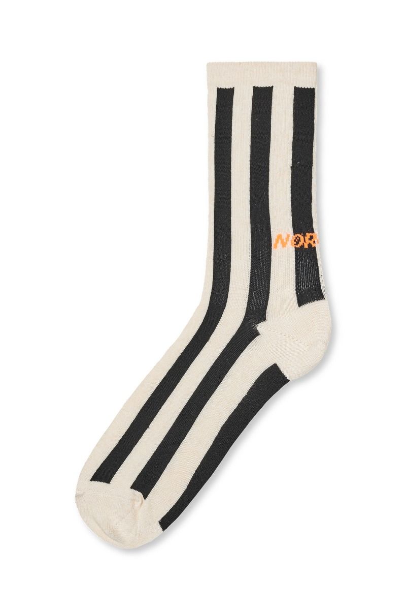Mads Nørgaard - Strømper - Antonella Sock Single - Black/Vanilla Ice