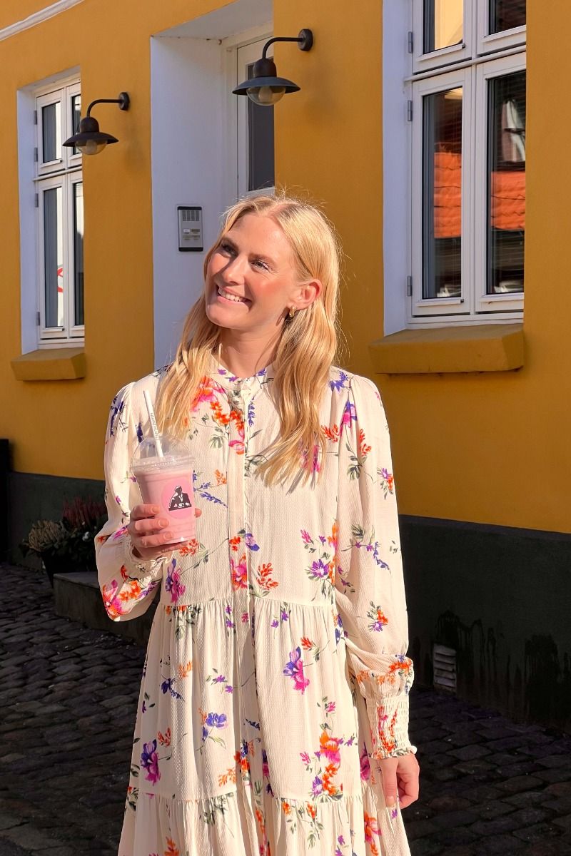 Y.A.S - Kjole - Asina Ls Long Shirt Dress - Whitecap Gray