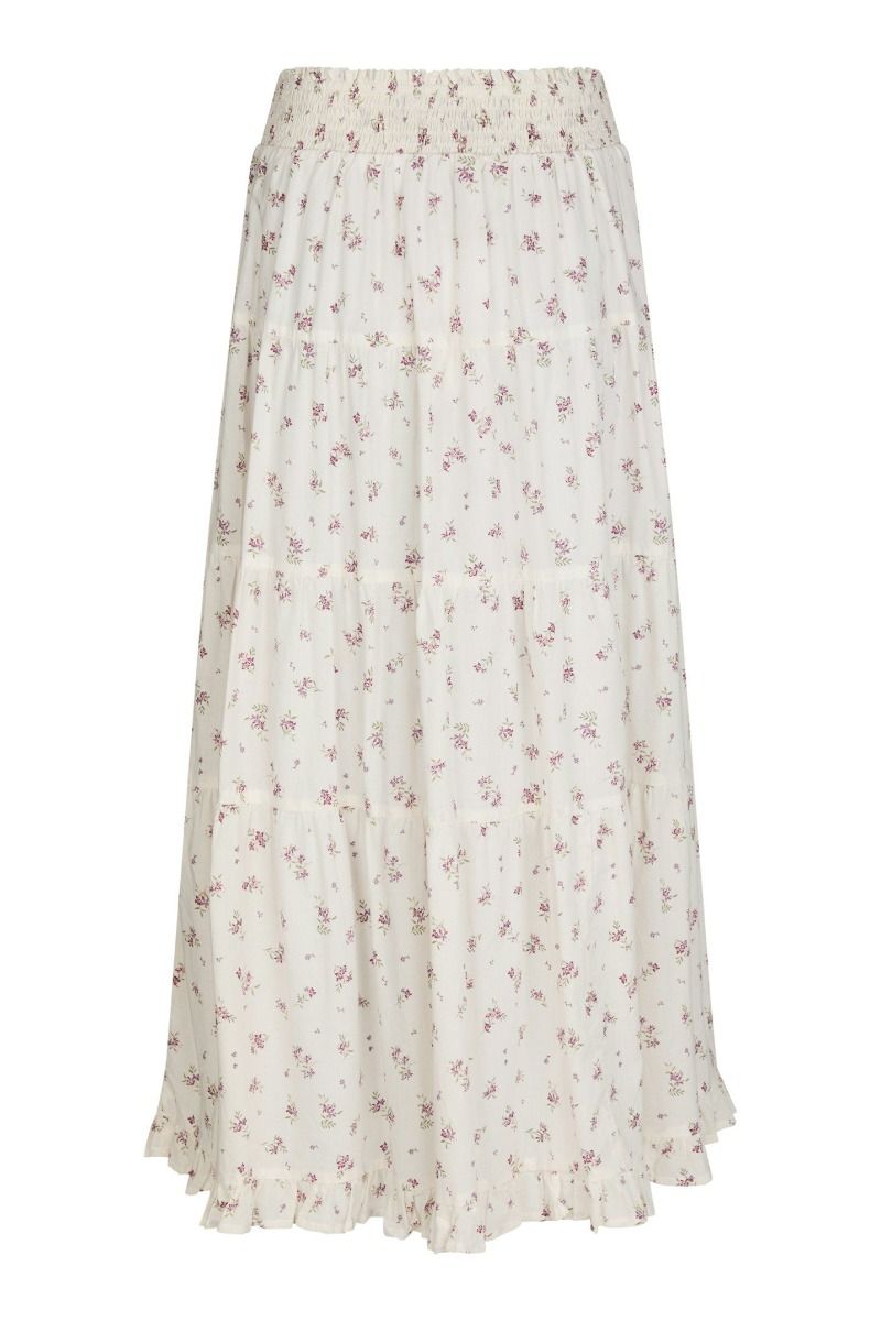 Neo Noir - Nederdel - Asta Small Blossom Skirt - Creme