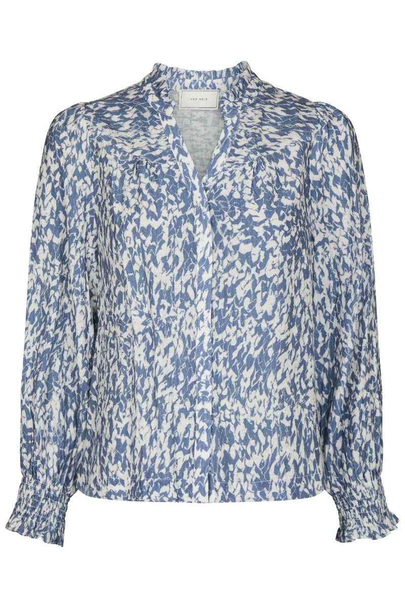Neo Noir - Bluse - Astrida Fracture Blouse - Dusty blue