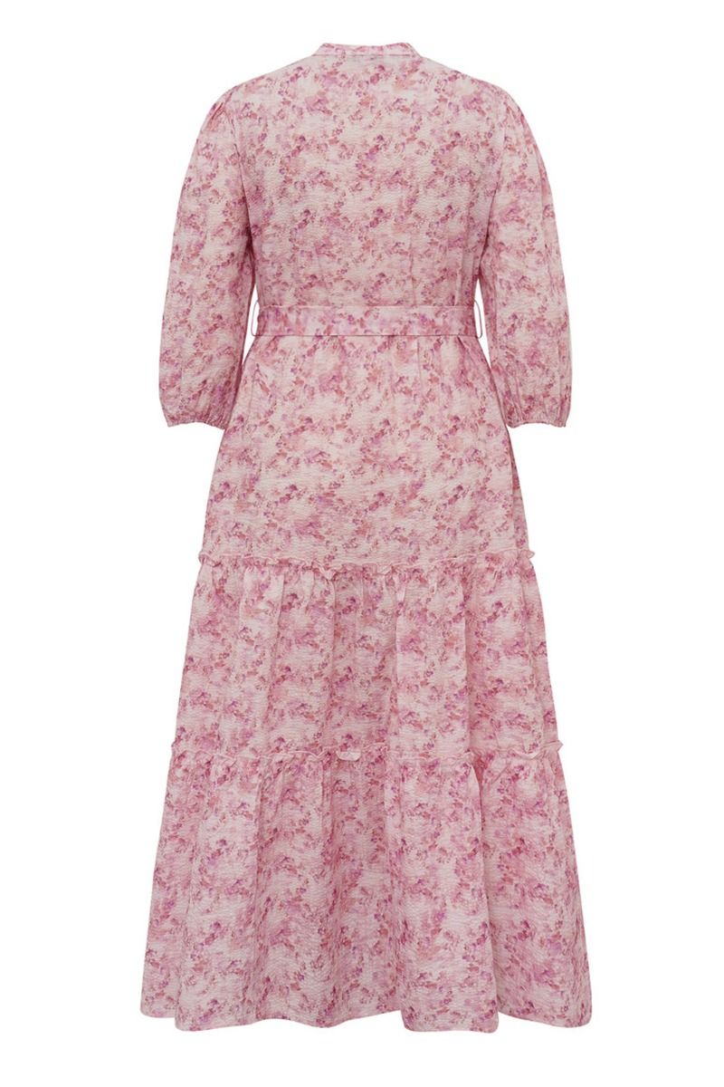 A-View - Kjole - Kate Long Dress - Rose/Hot pink