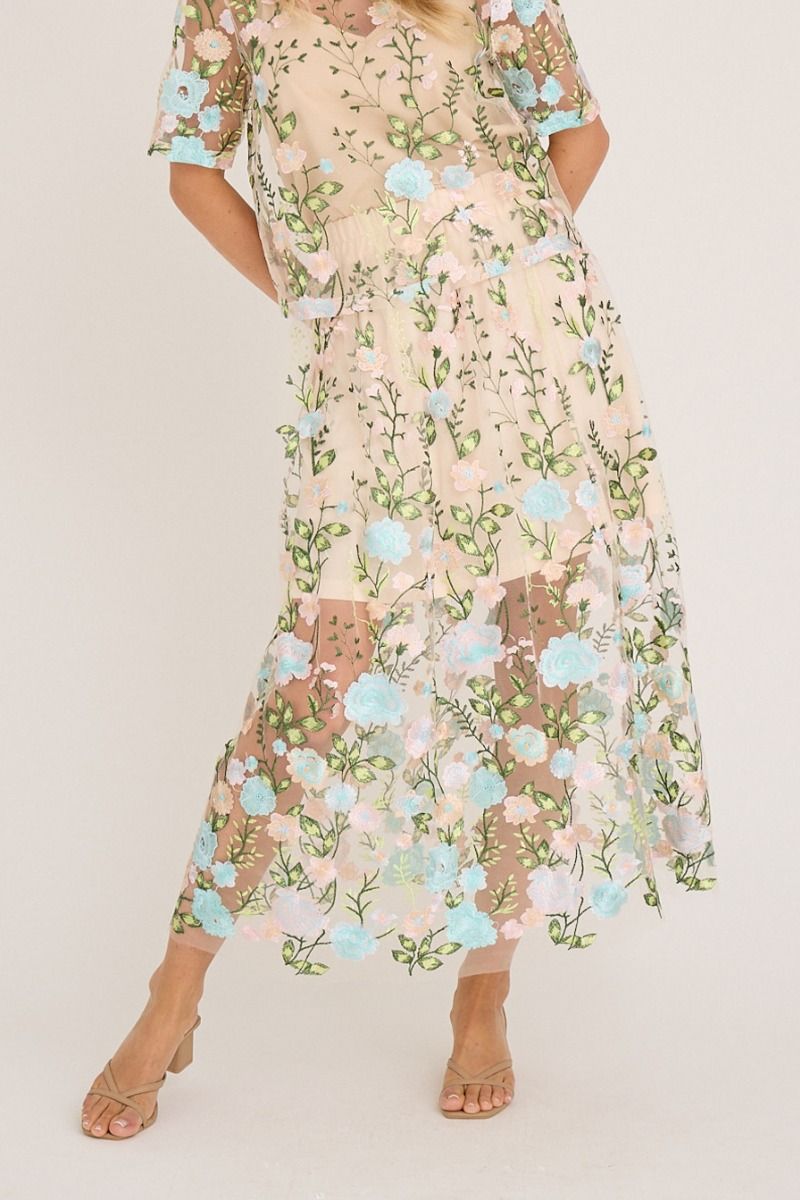 A-View - Nederdel - Fuschia Skirt - Rose/Blue