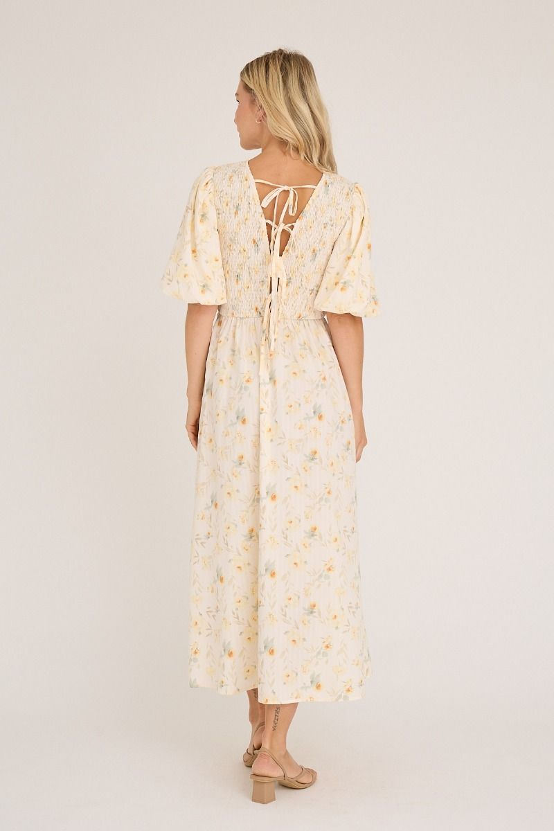 A-View - Kjole - Tabita Dress - Sand/Yellow