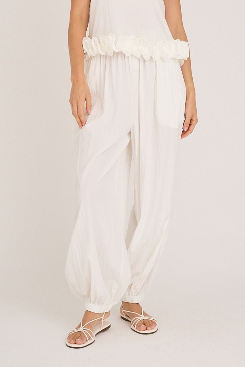 A-View - Bukser - Manon Balloon Pants - White (Levering slut marts/start april)