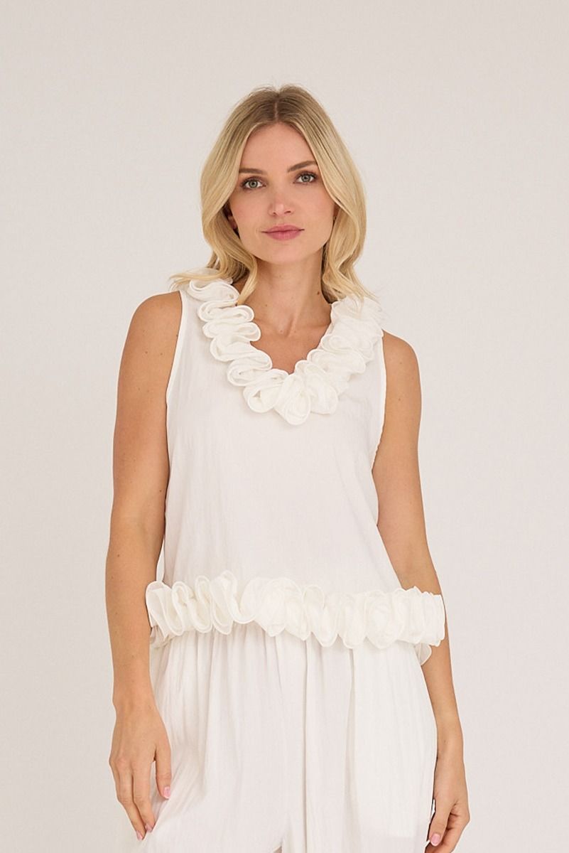 A-View - Top - Vidaisy Top - White (Levering slut marts/start april)