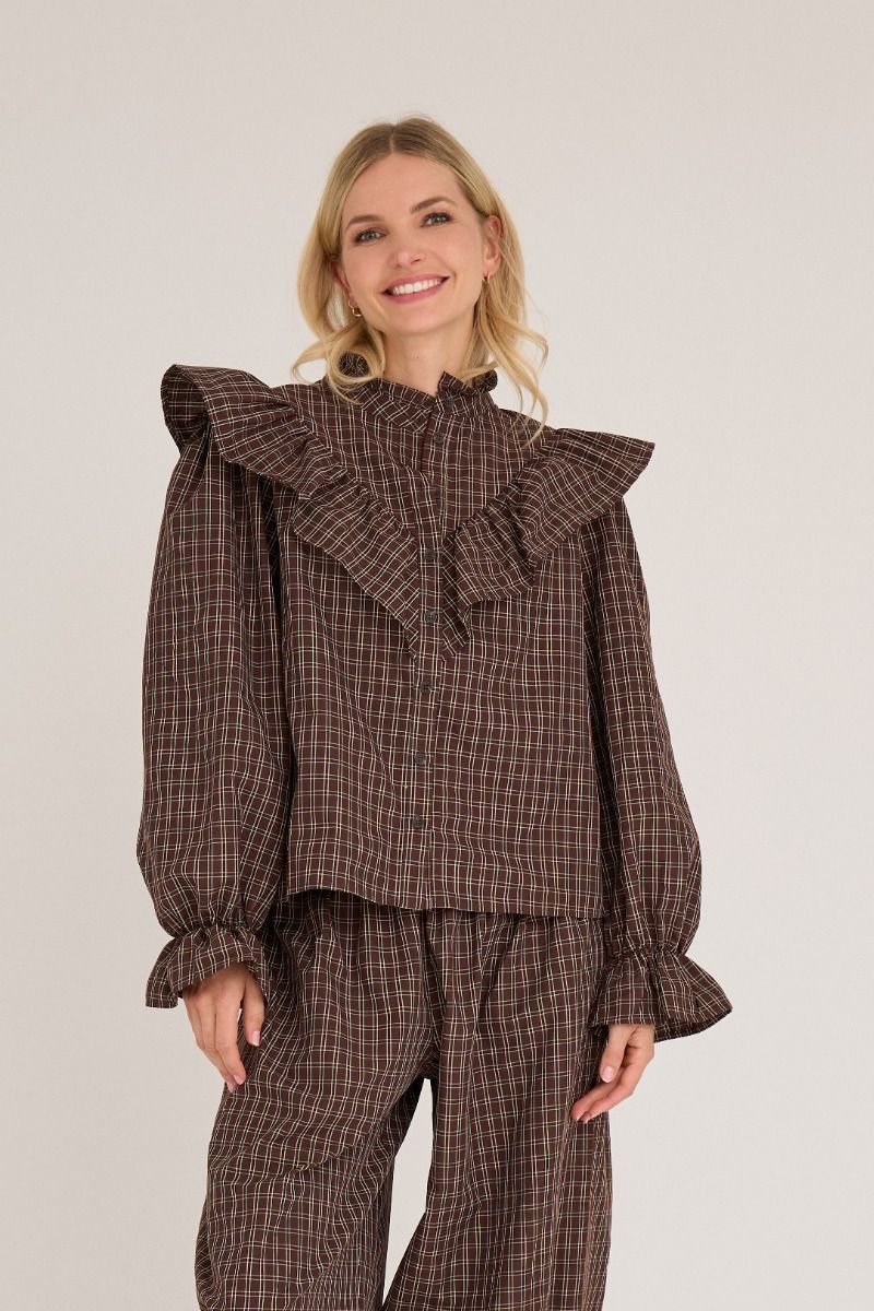 A-View - Skjorte - Darcy Shirt - Brown/Sand