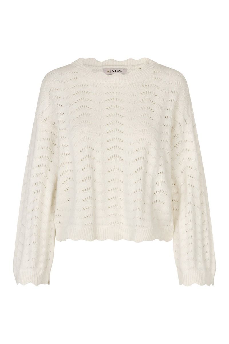 A-View - Bluse - Beana Knit Blouse - Off White