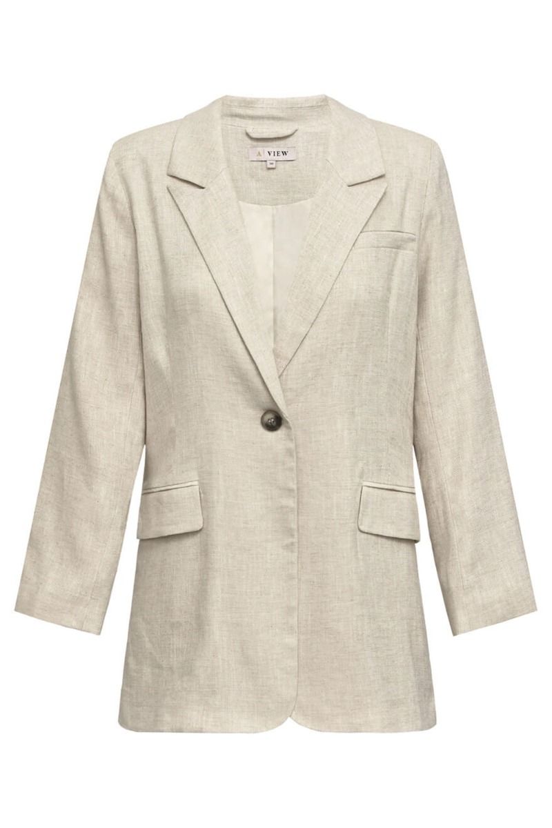 A-View - Blazer - Annali Linen Blazer - Light Sand